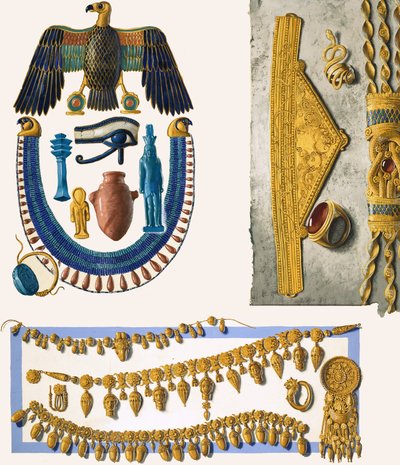 Assorted Unidentified Egyptian Jewelry by English School